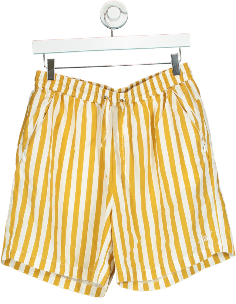 KITH Yellow White Striped Shorts UK S