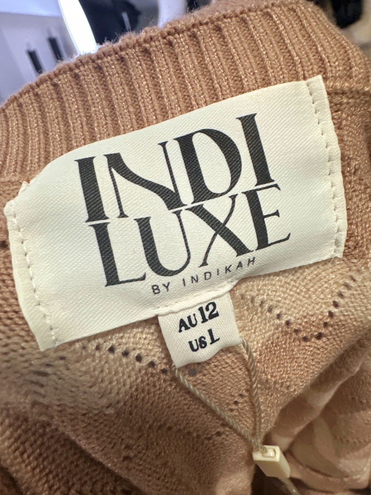 Indi Luxe Beige Maxi Dress UK L