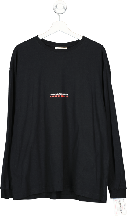 Vanquish Black Athletics Division Oversize Longsleeve T Shirt UK L
