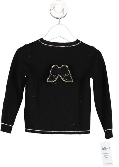 Marie Chantal Black Angel Wing Long Sleeve Top 0-3 Months