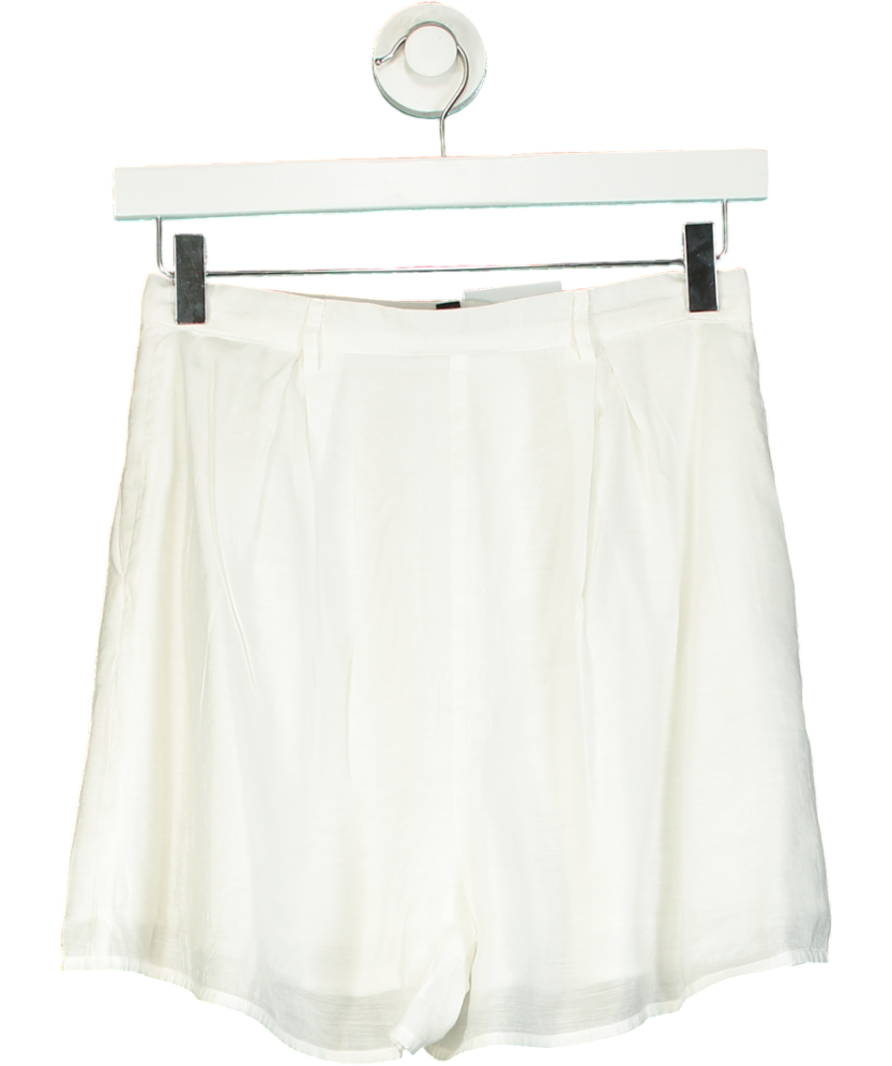 Bardot White Linen Shorts UK S