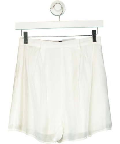 Bardot White Linen Shorts UK S