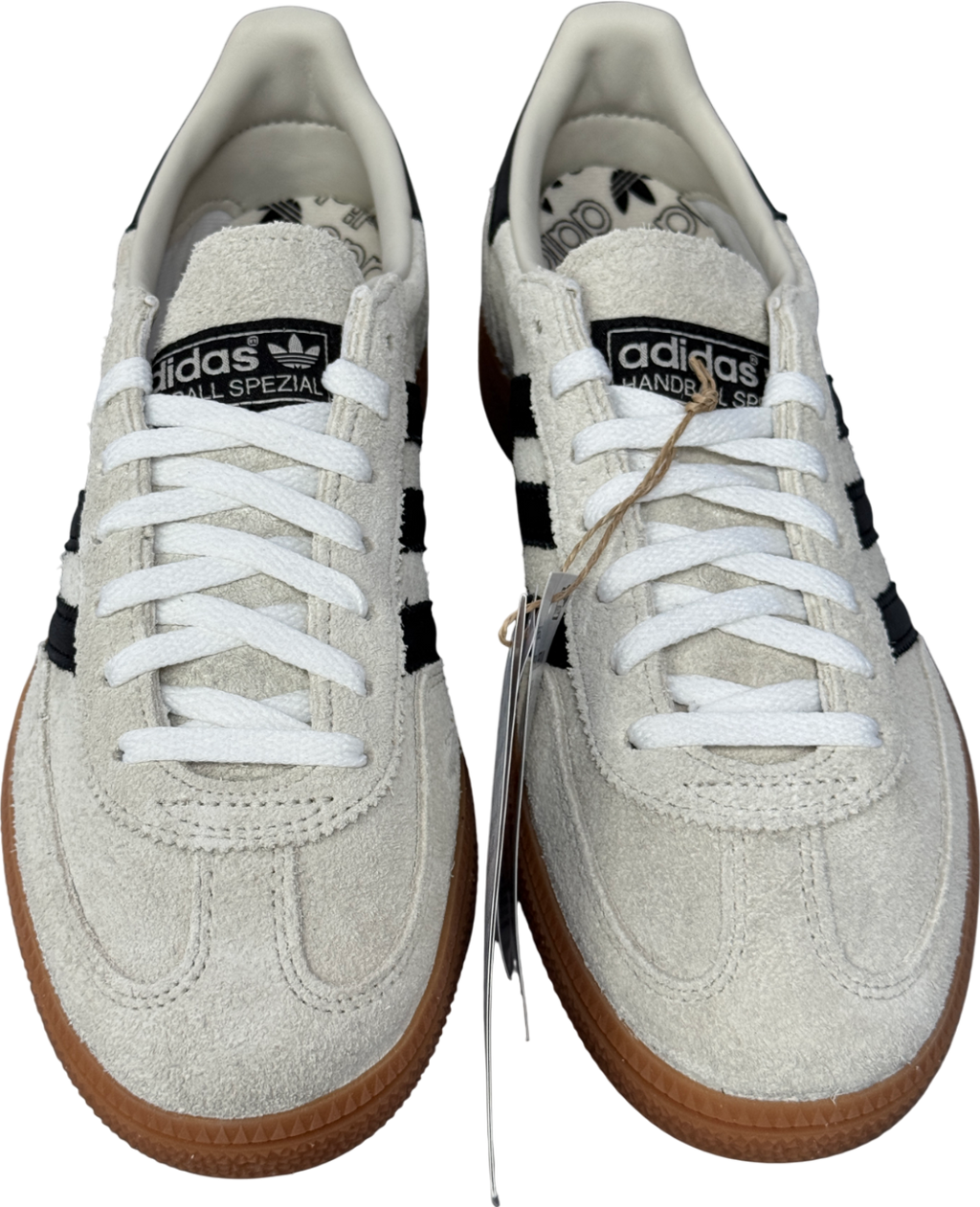 adidas White Originals White/black Suede Handball Spezial Trainers UK 4.5 EU 37.5 👠