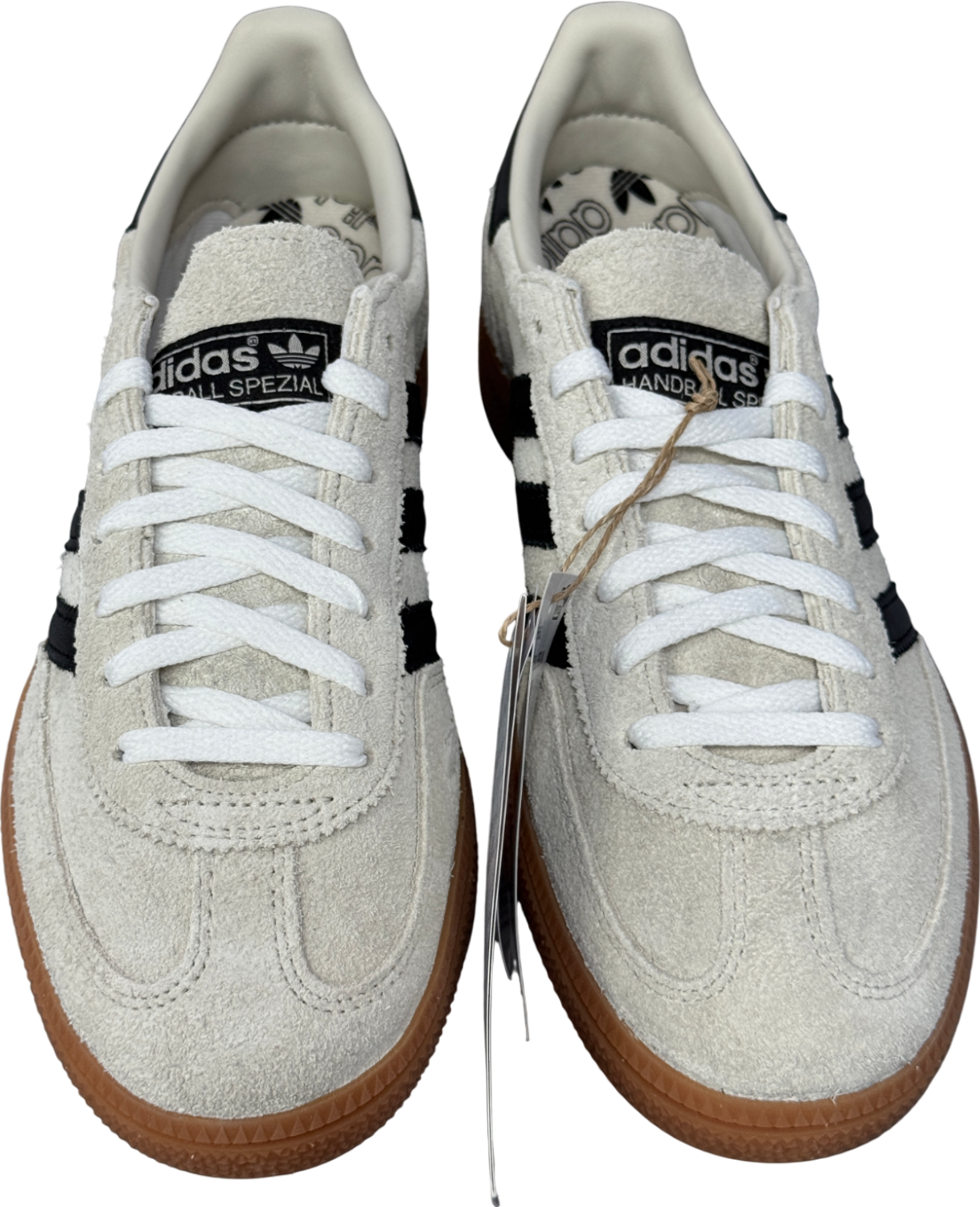 adidas White Originals White/black Suede Handball Spezial Trainers UK 4.5 EU 37.5 👠