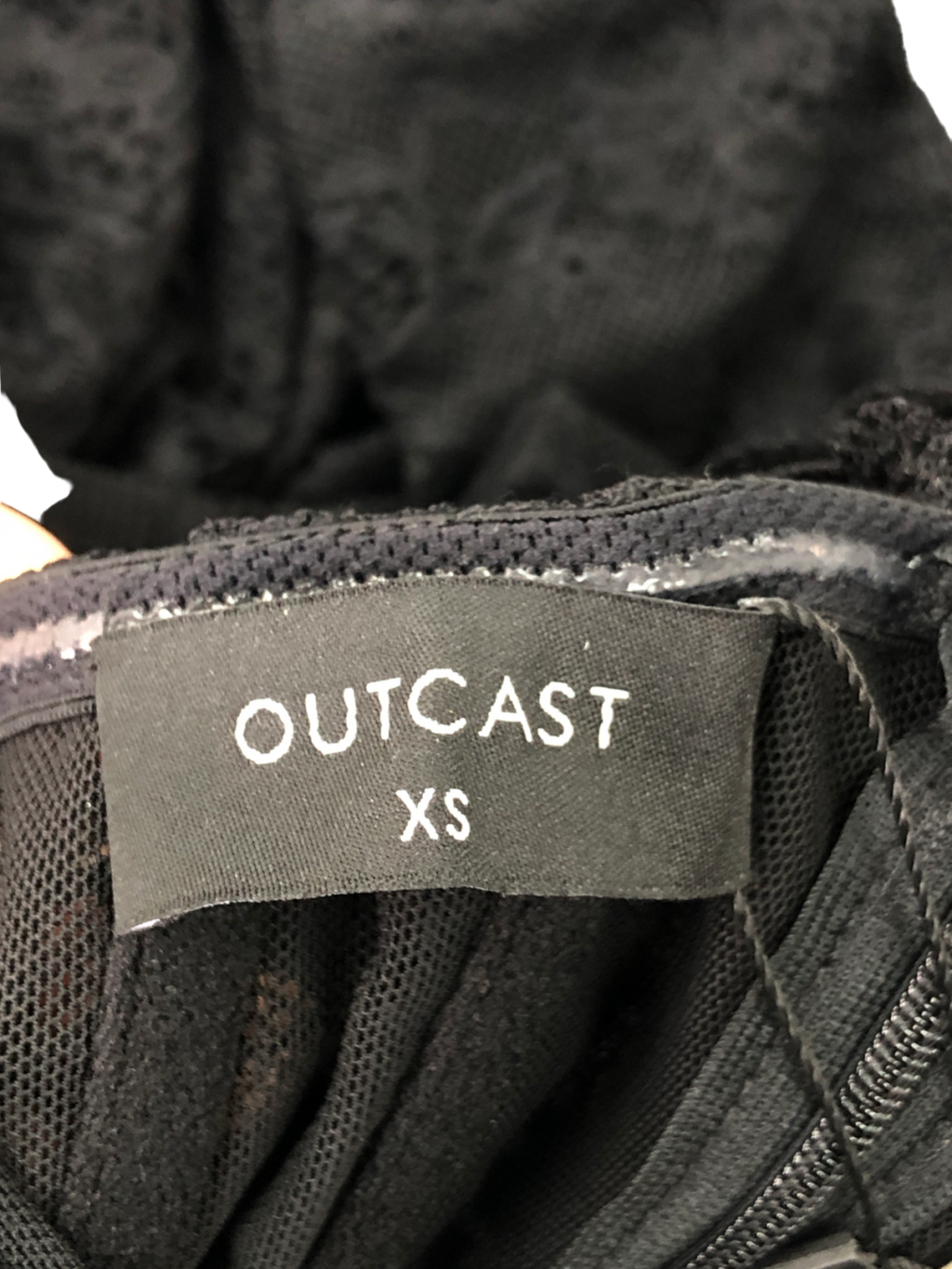 outcast Letisha Long Sleeve Mini Dress Black UK XS