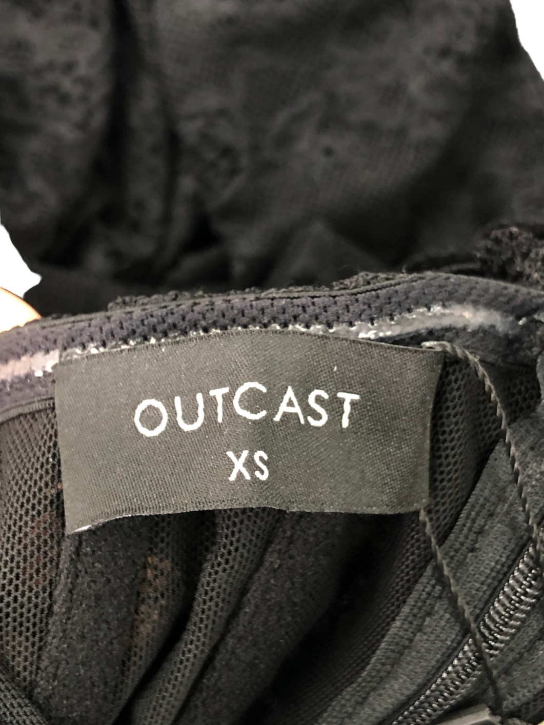 outcast Letisha Long Sleeve Mini Dress Black UK XS