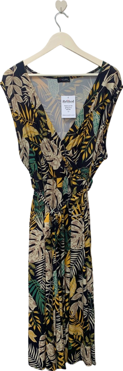 Yours Multicolour Tropical Print Dress UK 26-28