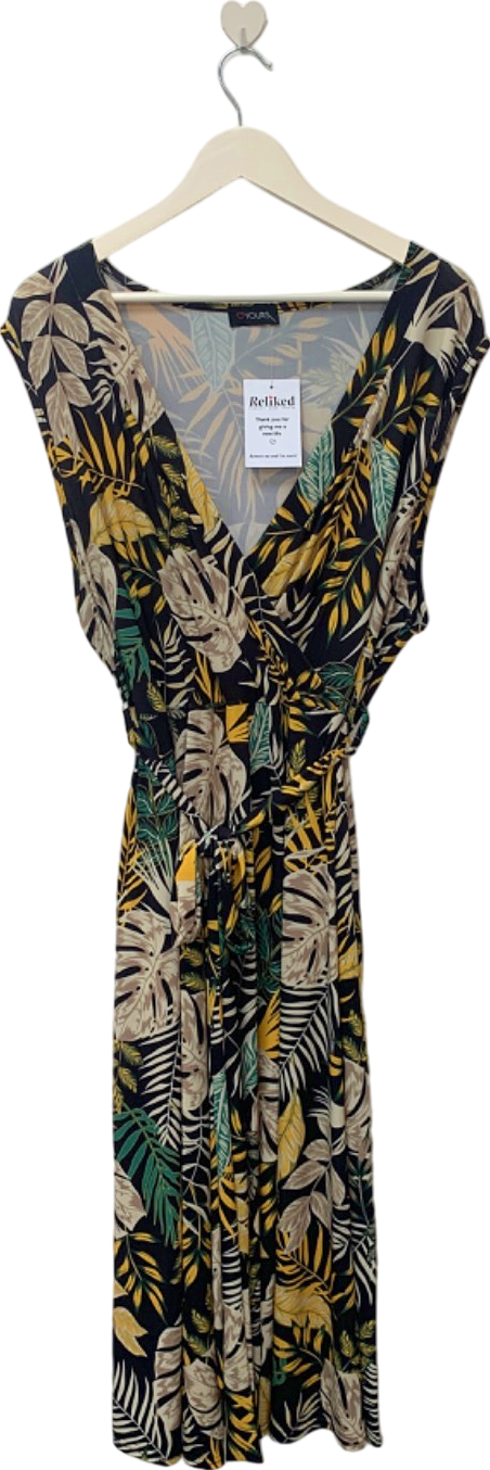 Yours Multicolour Tropical Print Dress UK 26-28