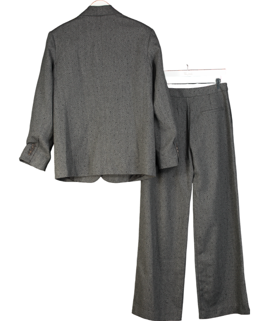 BEC+ BRIDGE Grey Shae Blazer And Oversized Trousers 2-piece suit UK S