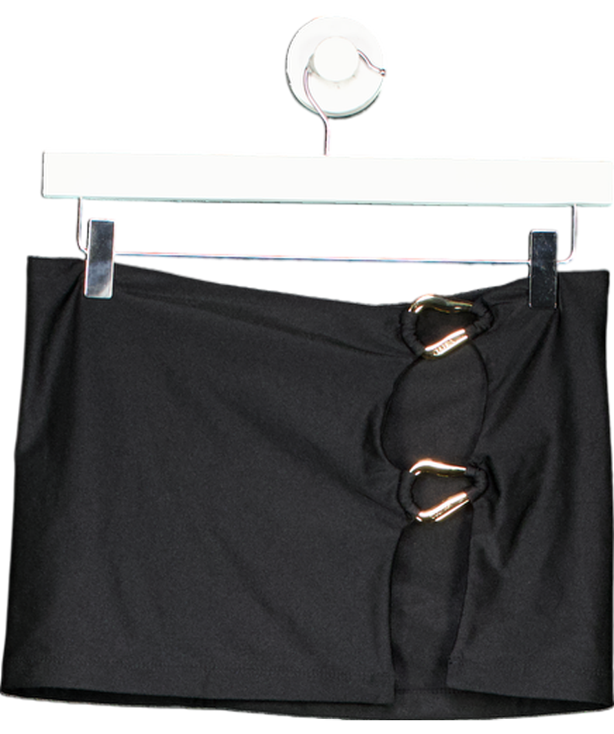 Cultira Black Gold Clasp Mini Skirt UK S