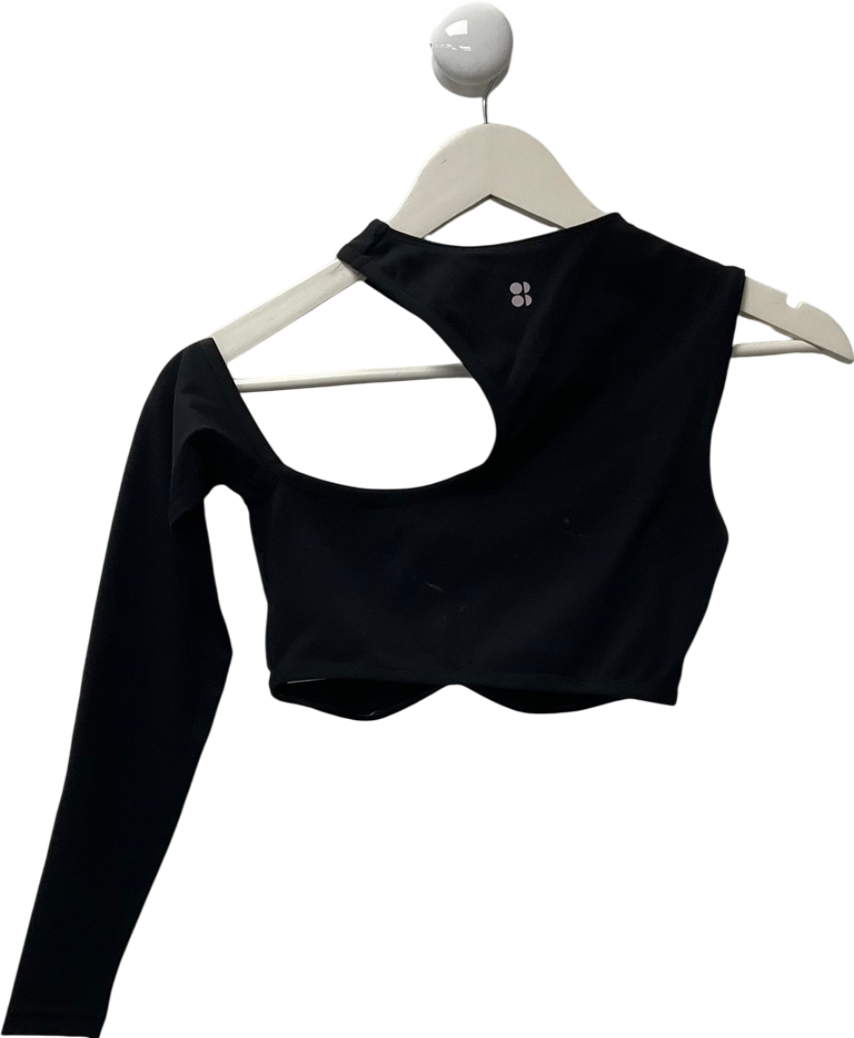Sweaty Betty Black Cut Out Top UK XS