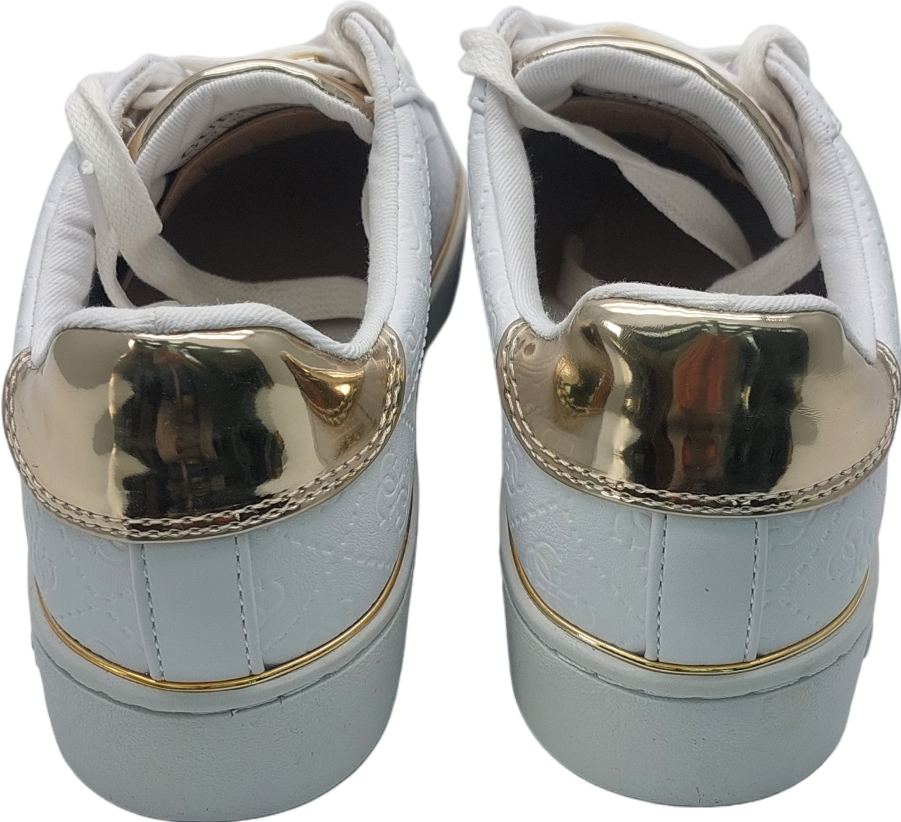 Guess White Buckie Debossed 4g Logo Sneaker UK 4 EU 37 👠