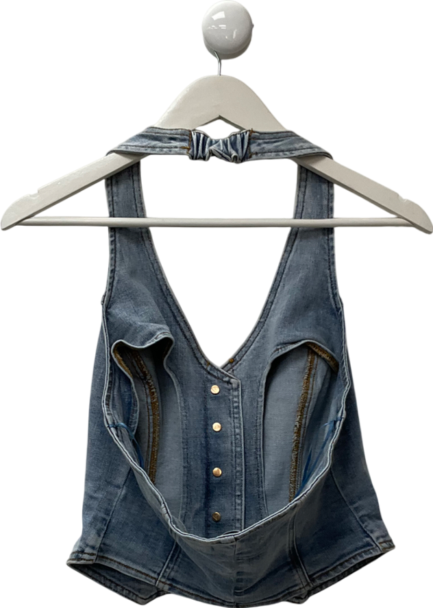 Guess Blue Denim Piper Vest UK M
