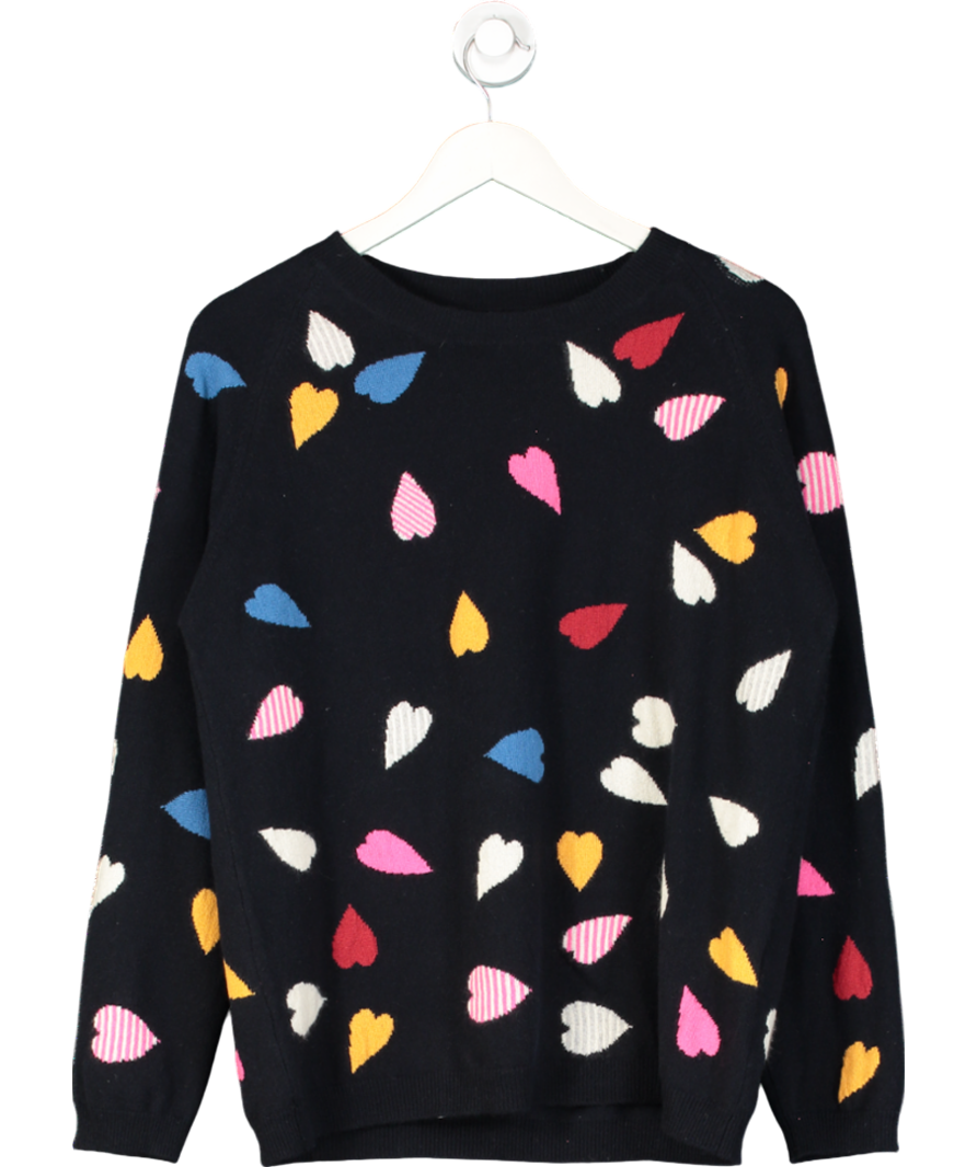 Chinti And Parker Blue Cashmere Hearts Sweater UK L