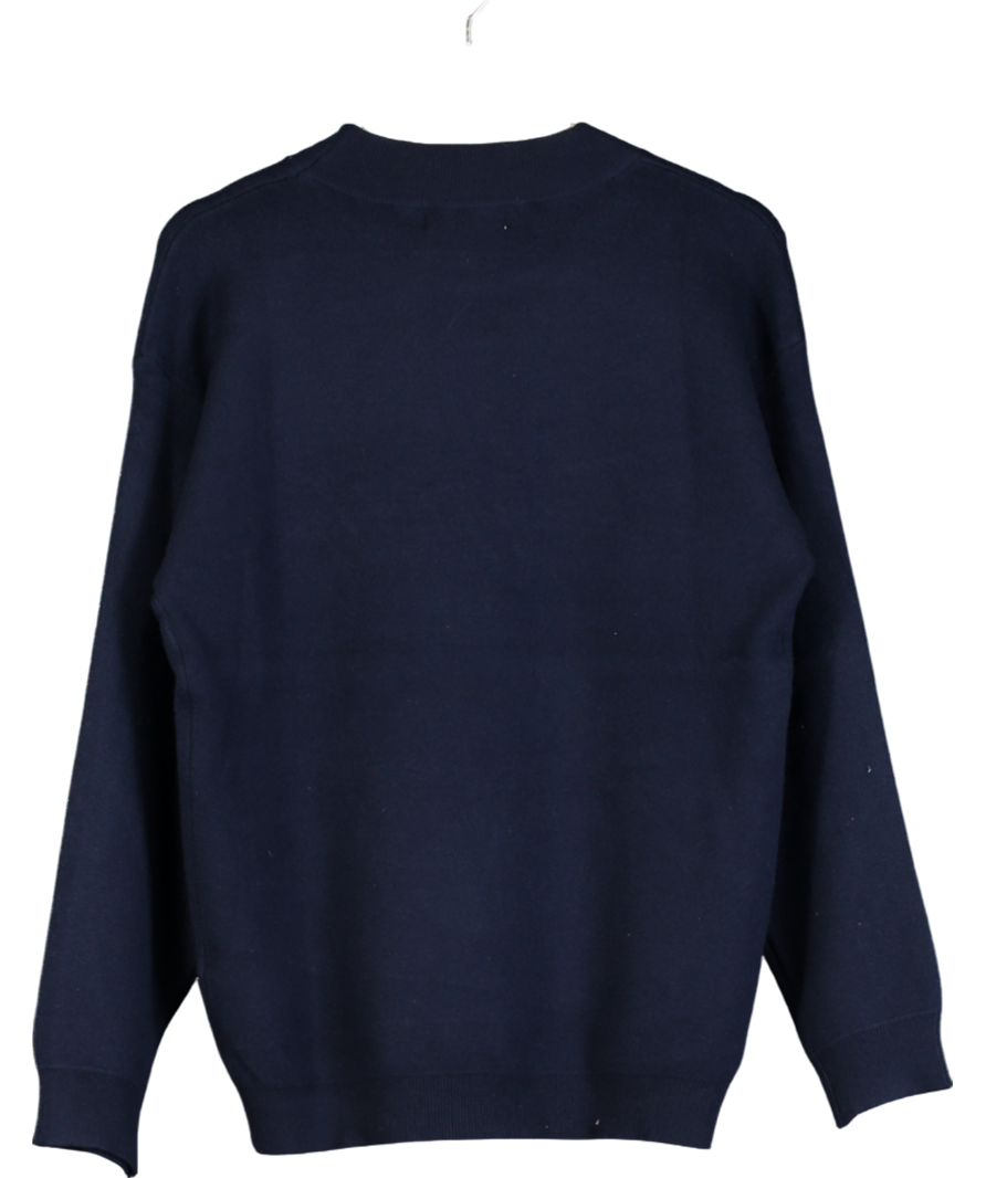 4th & Reckless Blue Navy Curve Knitted Fourth Jumper- Avery UK 8