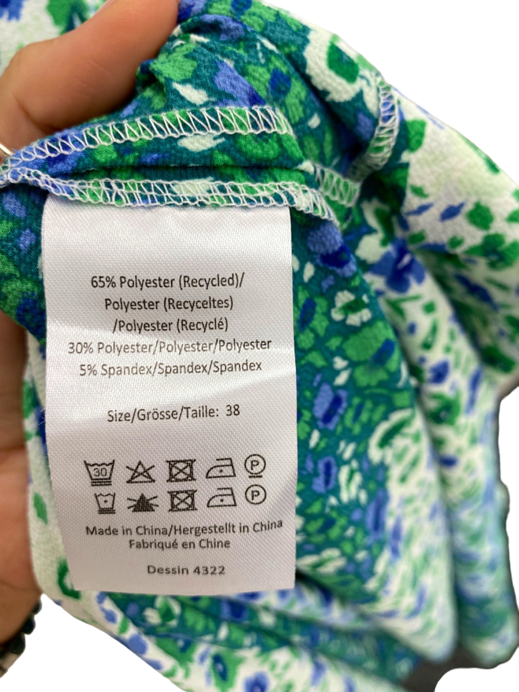 Baum Und Pferdgarten Blue Green Floral Midi Dress UK Size 10