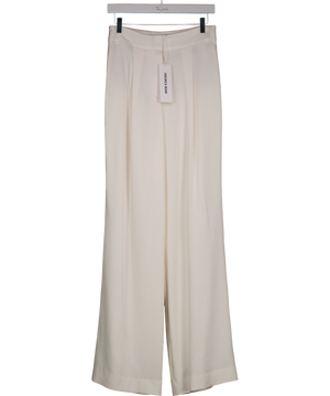 Veronica Beard White Robinne Wide-leg Trousers US4 UK 8