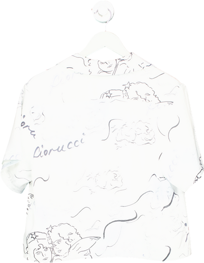 Fiorucci White Angel Print Shirt UK S