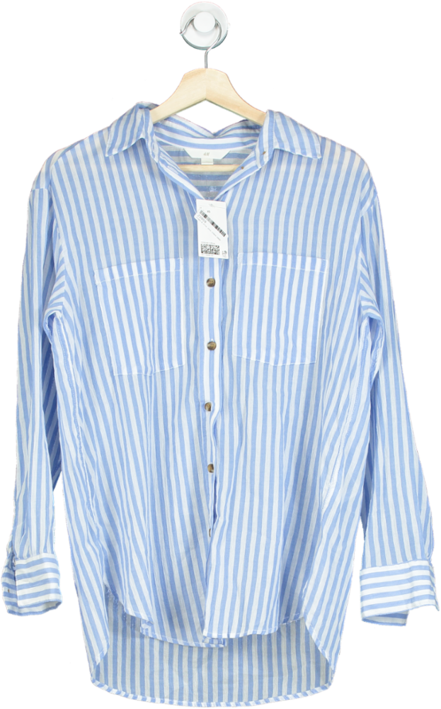 H&M Blue Striped Shirt UK XS