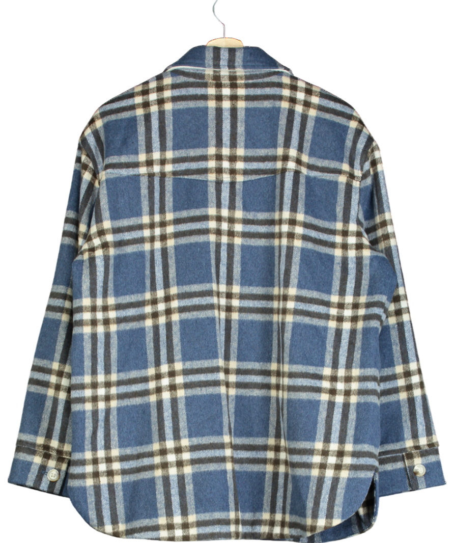 Mint Velvet Blue Checked Shacket UK L