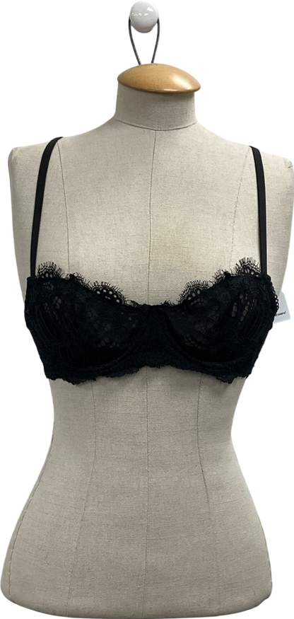 Victoria's Secret Black Lace Unlined Balcony Bra UK 32C