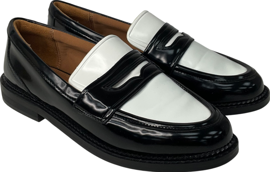 River Island Black And White Loafer UK 5 EU 38 👠