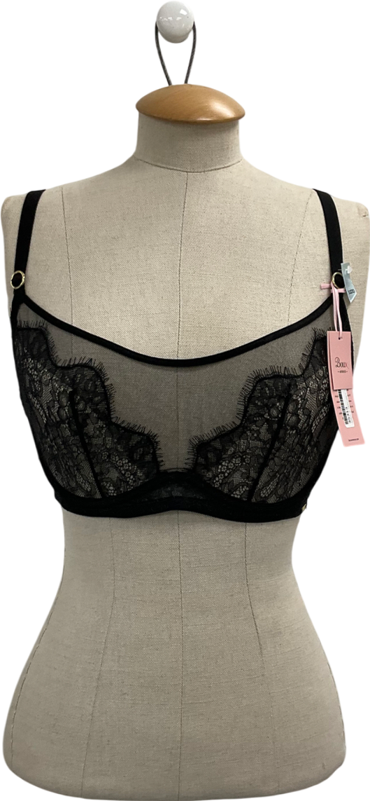 boux avenue Black Sofia Balconette Bra UK 32D