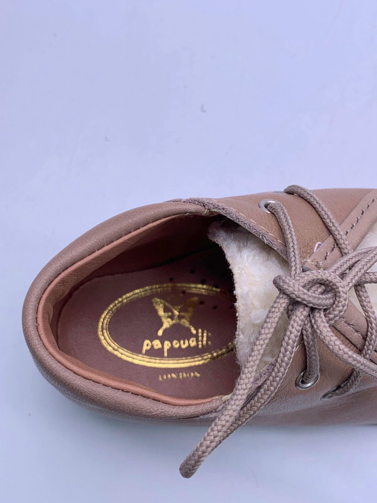 Papouelli Taupe Shearling Lined Booties EU 23