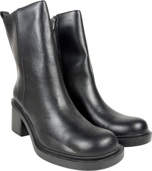 ZARA Black Chunky Heeled Boots UK 7 EU 40