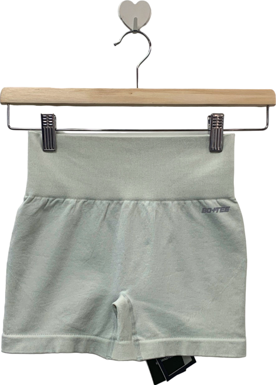 Bo+Tee Grey Ribbed Seamless High Waist Cycling Shorts XS