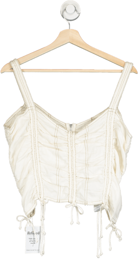 Urban Outfitters BDG Cream ruched cami top UK L - Reliked