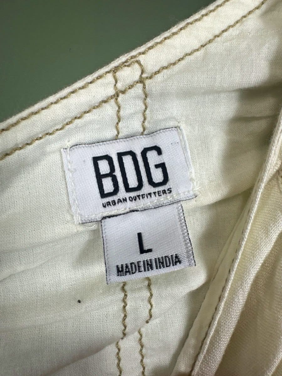 Urban Outfitters BDG Cream ruched cami top UK L - Reliked