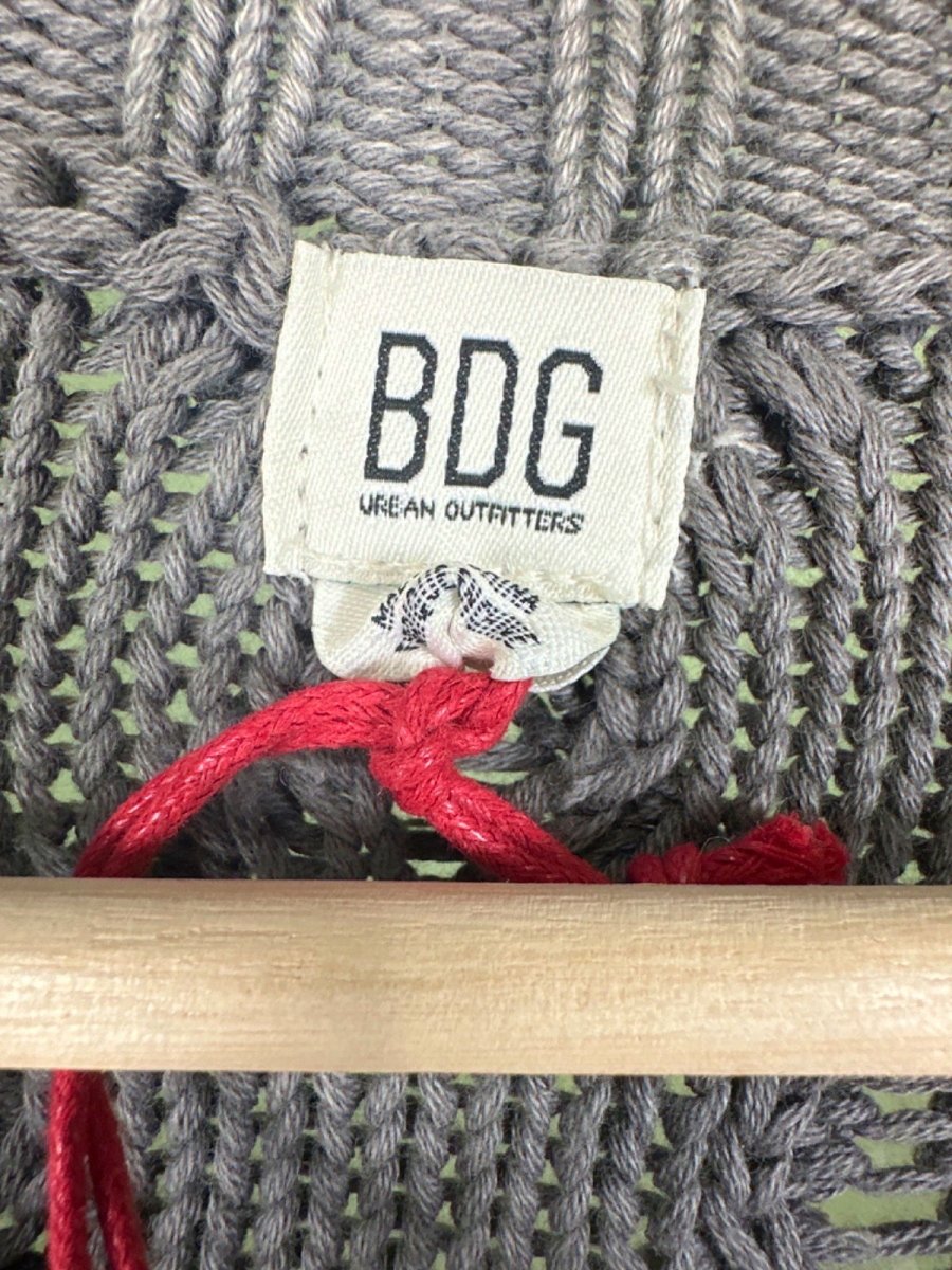 Urban Outfitters BDG Jeans Grey Knitted cable knit Crewneck Jumper UK M - Reliked