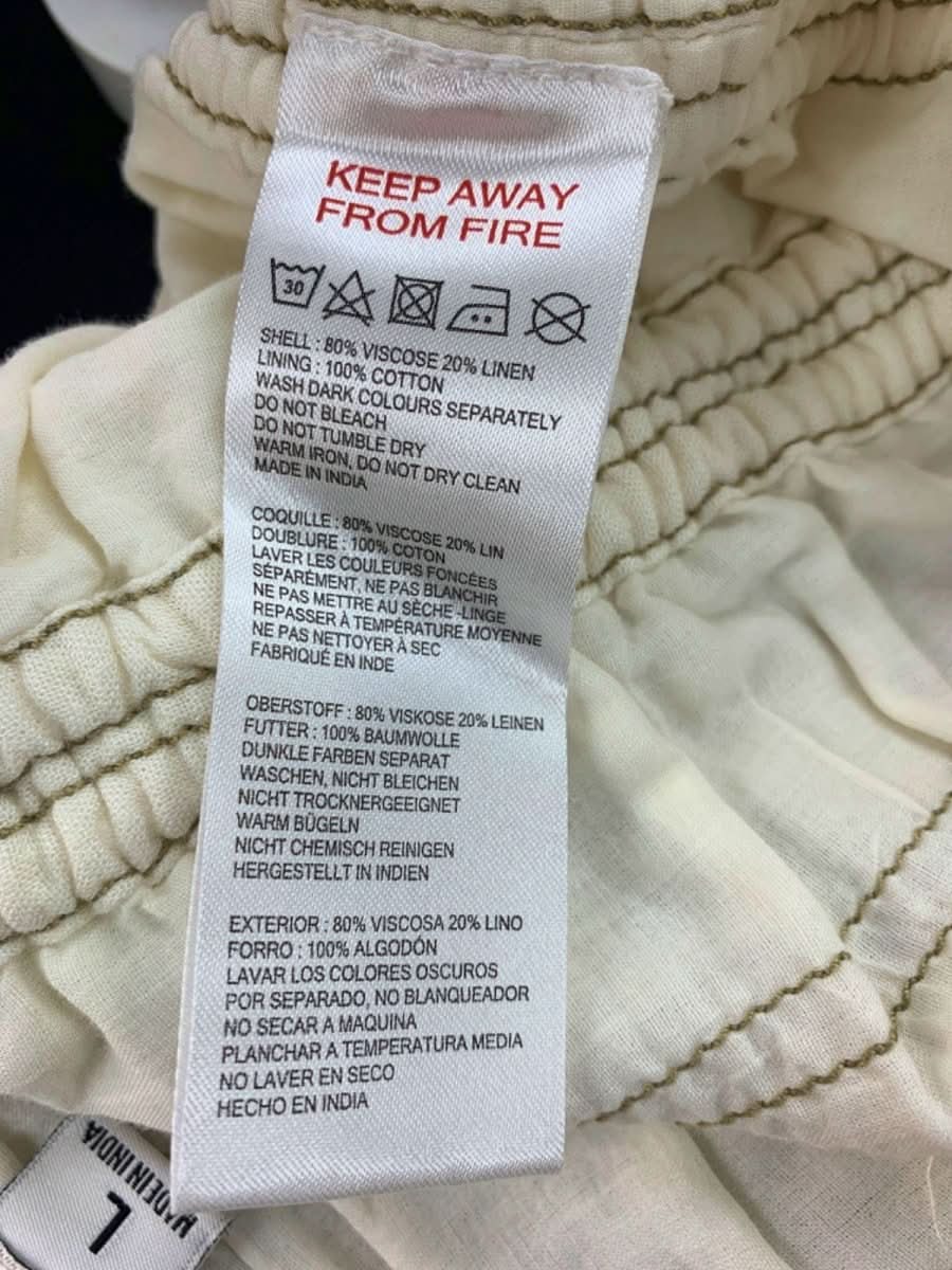 Urban Outfitters BDG Off - White Ruched Crop Top UK L - Reliked