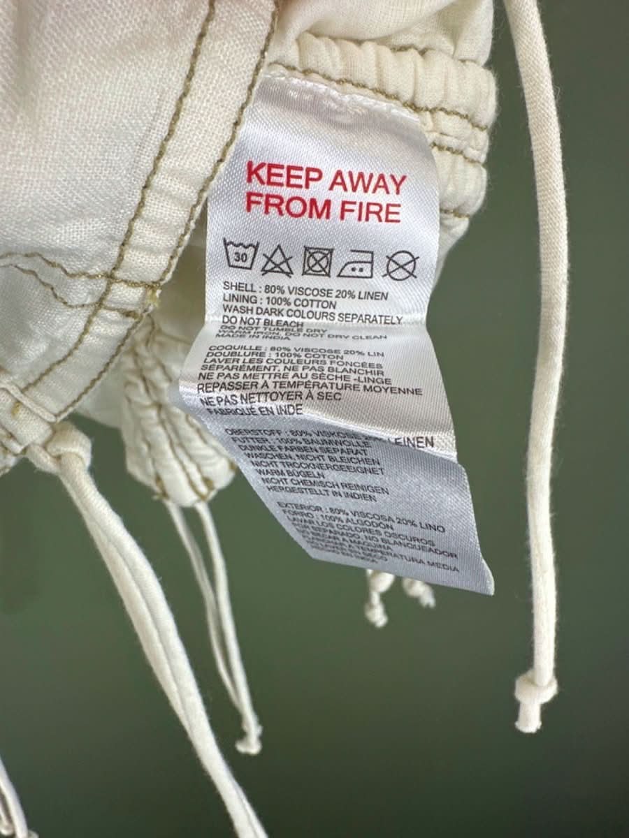 Urban Outfitters BDG Urban Outfitters Cream Ruched Sleeveless Crop Top L - Reliked