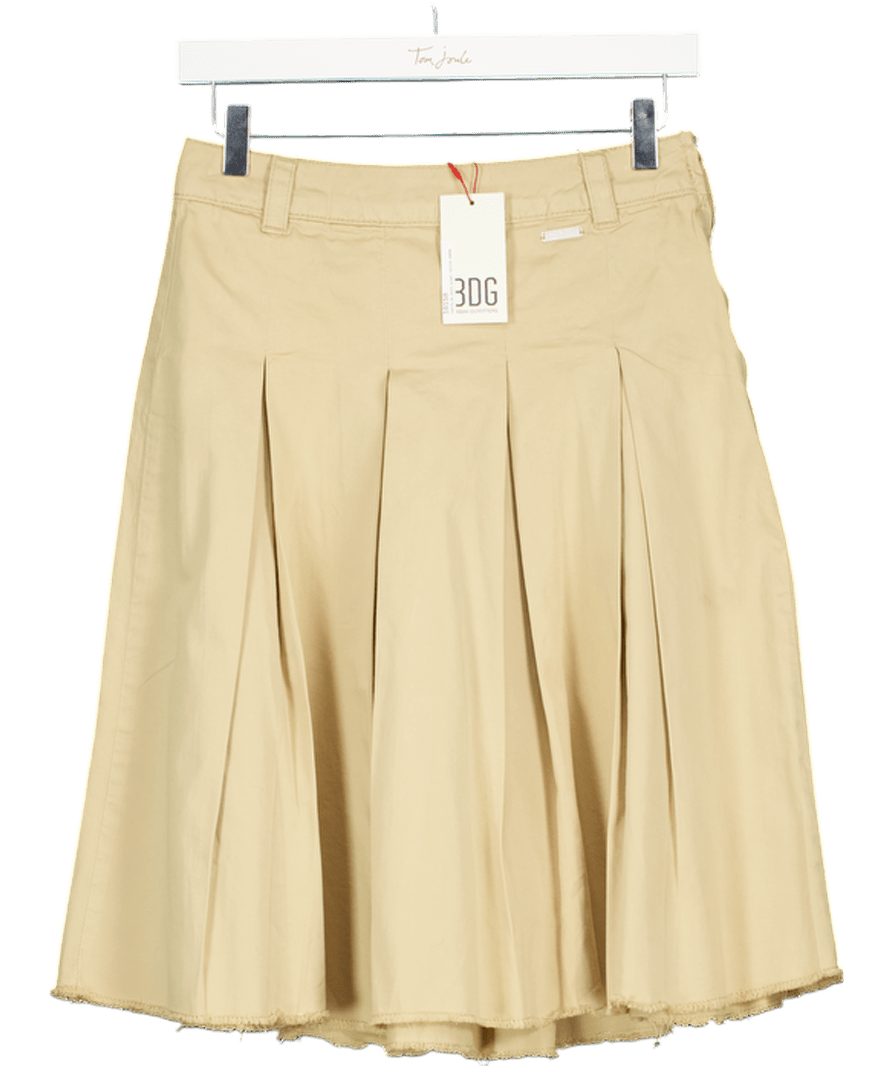 Urban Outfitters Beige Finley Chino Midi Skirt UK XS - Reliked