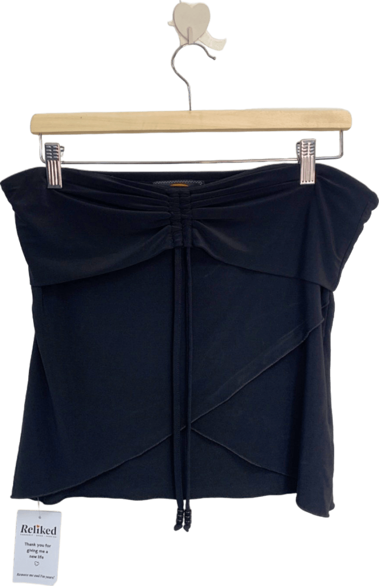 Urban Outfitters Black Ruched Front Top XL - Reliked