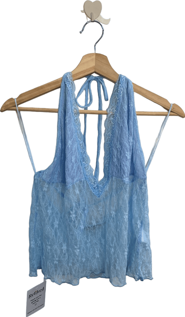 Urban Outfitters Blue Lace Bralette XL - Reliked