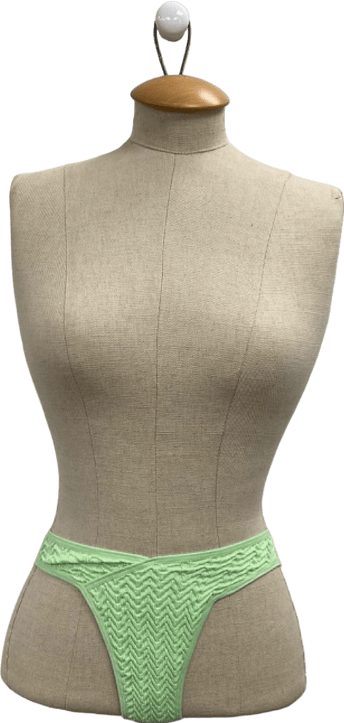 Urban Outfitters Green Textured Thong S - Reliked