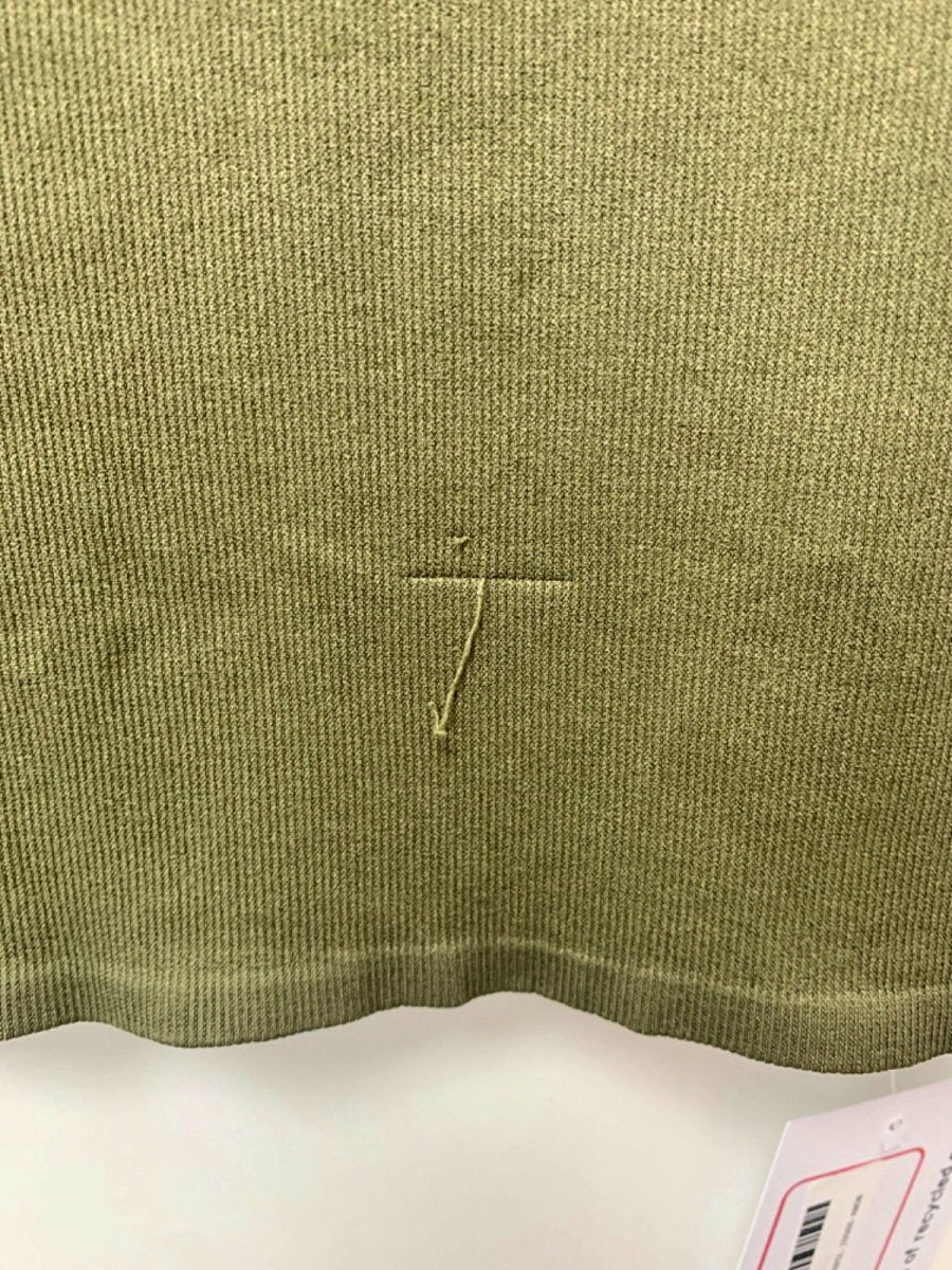 Urban Outfitters Olive Green Ribbed Long Sleeve Top L - Reliked
