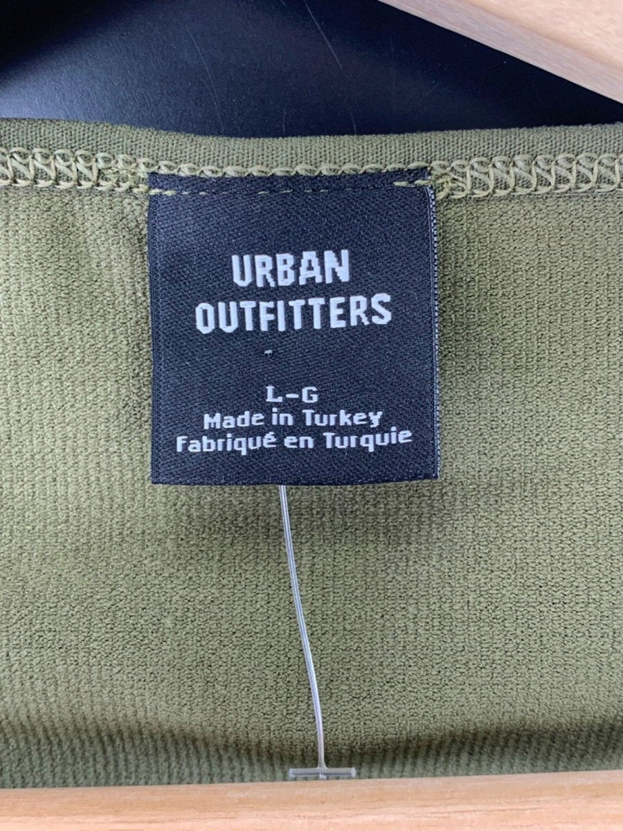 Urban Outfitters Olive Green Ribbed Long Sleeve Top L - Reliked