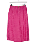 Urban Outfitters Pink Floral Satin Midi Skirt UK S - Reliked