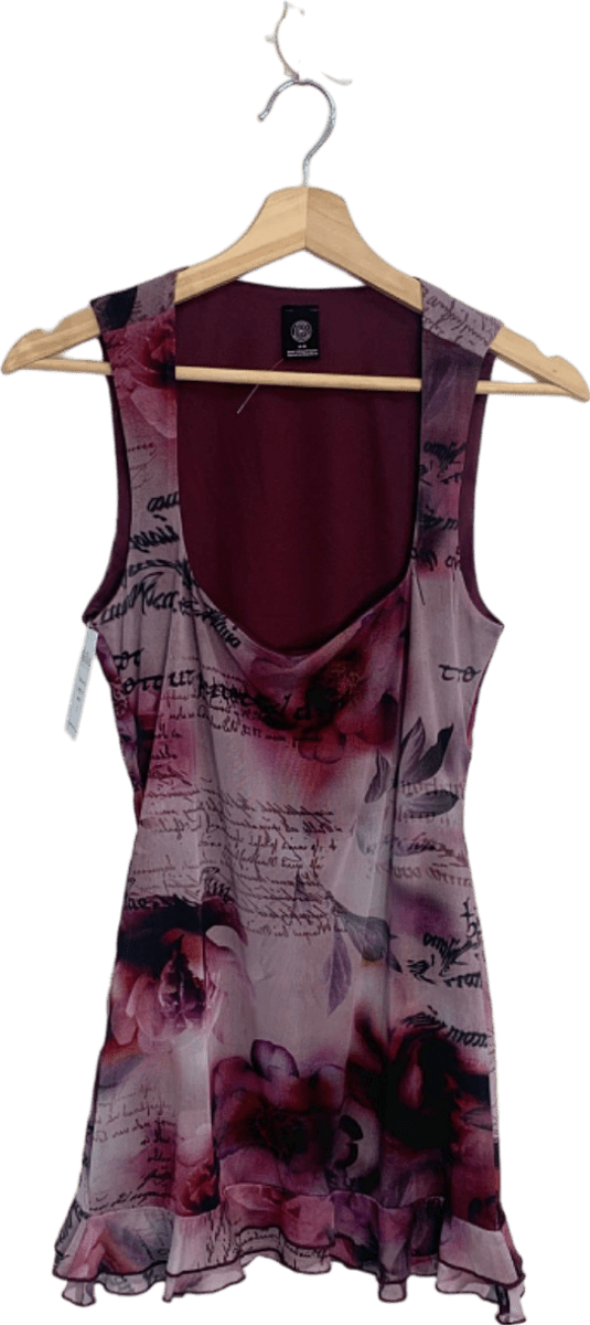 Urban Outfitters Purple Floral Sleeveless Top M - Reliked