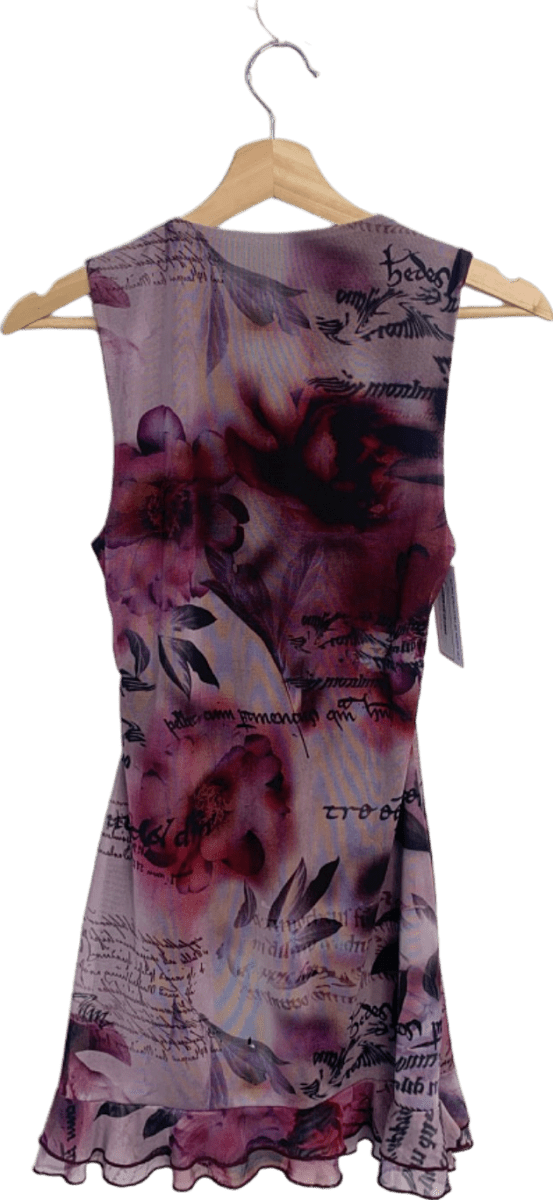 Urban Outfitters Purple Floral Sleeveless Top M - Reliked