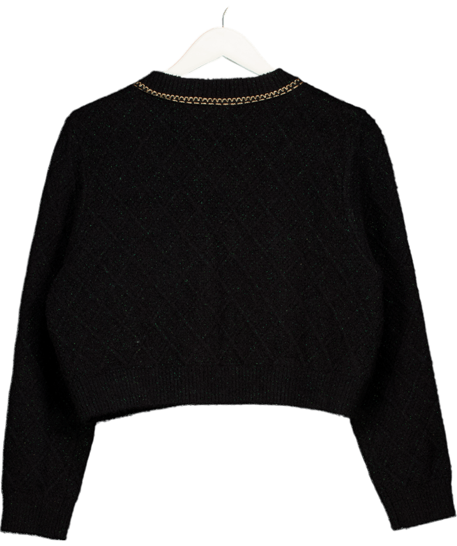 Urban Revivo Black Multi - pocket Tweed Jacket UK M - Reliked