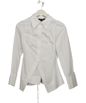 Urban Revivo White Split Front Shirt UK XS