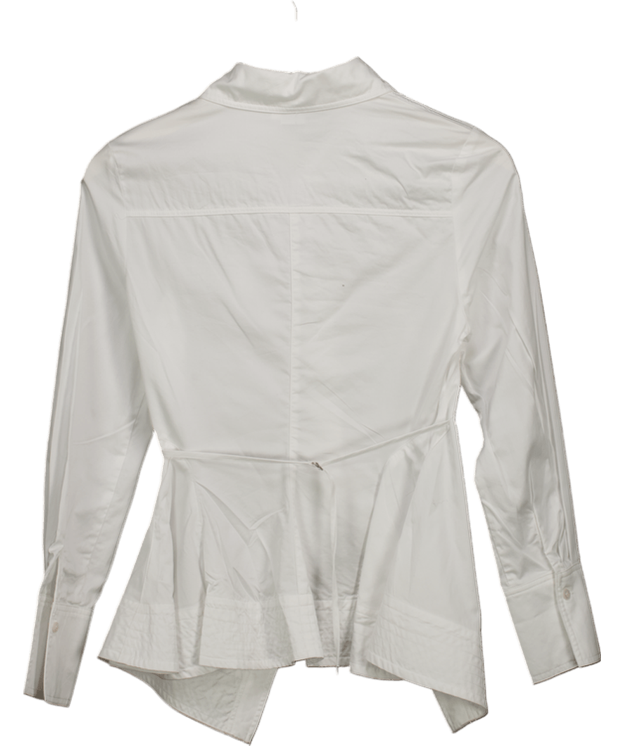 Urban Revivo White Split Front Shirt UK XS - Reliked