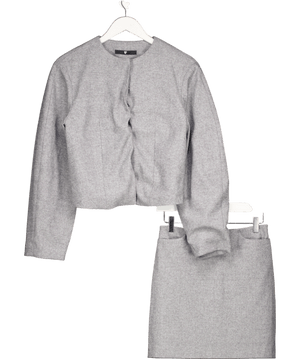 V by Very 2-piece  Grey Round Neck Jacket And Skirt UK 8