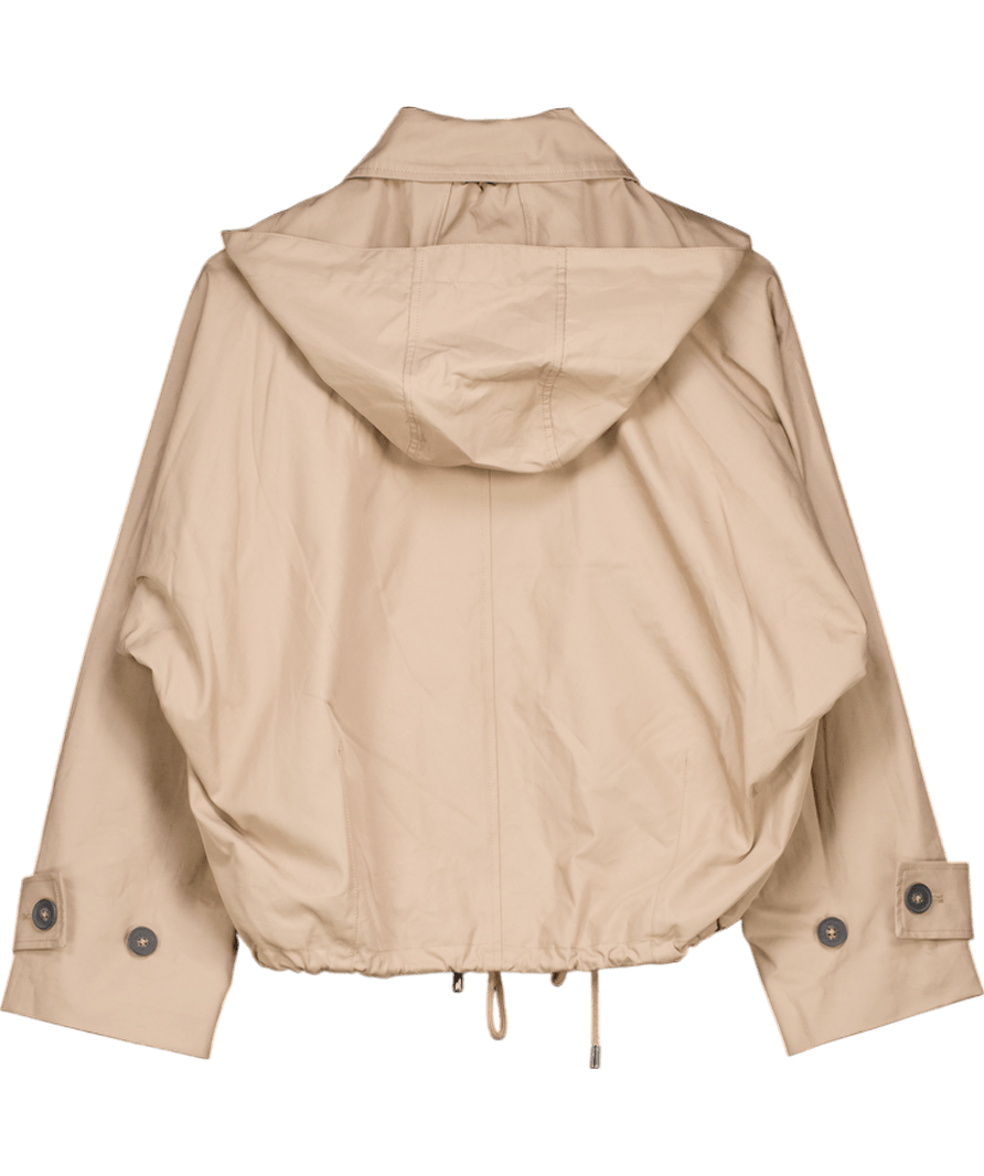 V by very Beige Short Hooded Trench UK 8 - Reliked