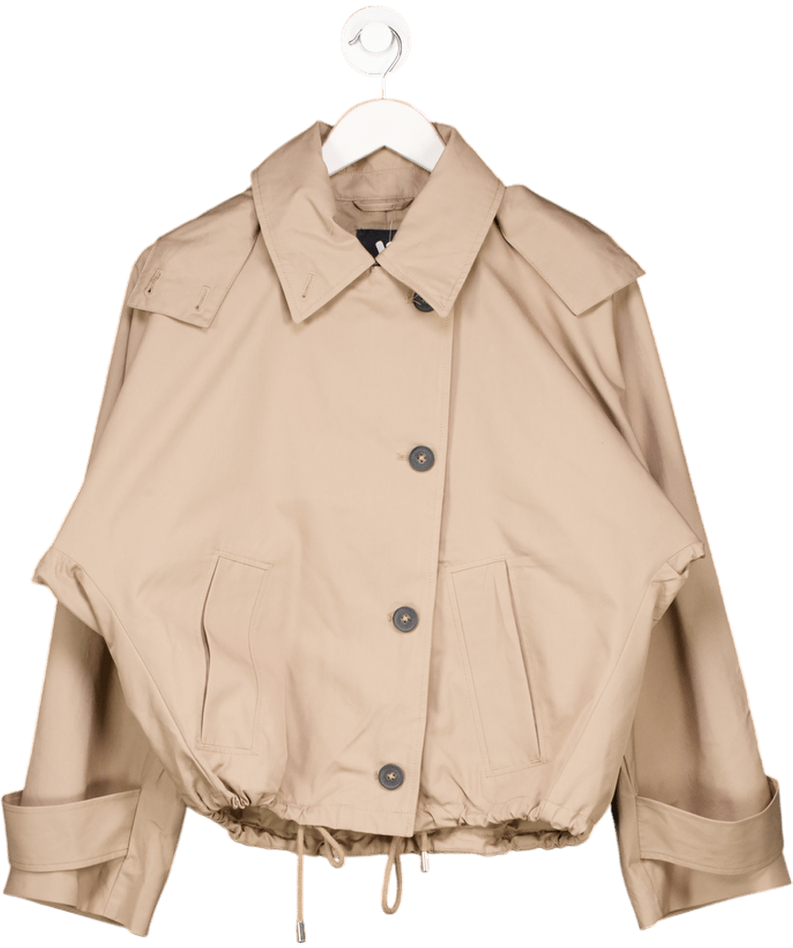 V by very Beige Short Hooded Trench UK 8 - Reliked